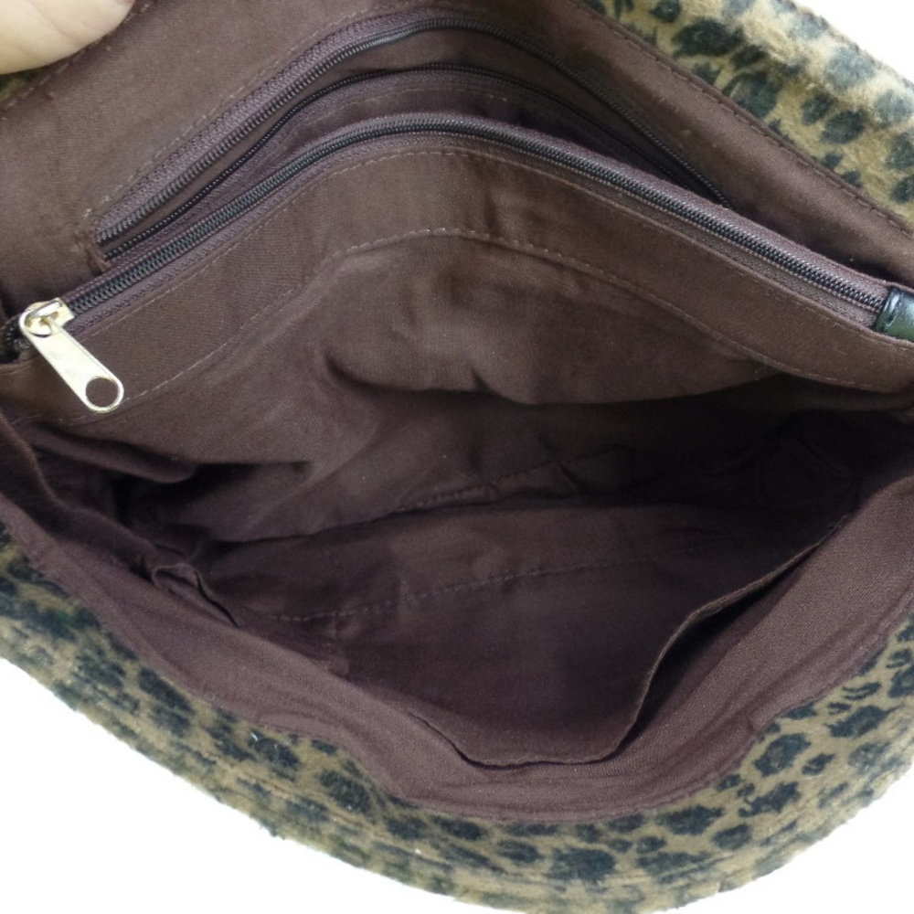 Courage B Leopard Print Fuzzy Purse - image 2